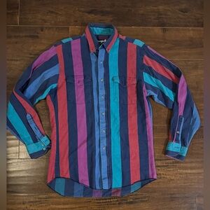 Wrangler Men's Vintage Brushpopper Western Shirt 15 1/2 X 34